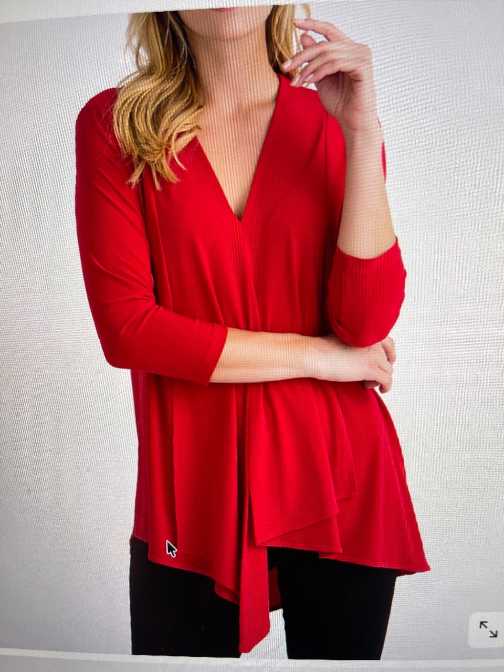 joseph ribkoff red jersey top tunic women 6